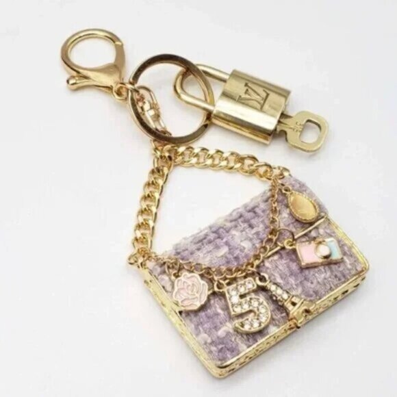 Authentic Louis Vuitton Lock & Key with unbranded Bagcharm, Keycharm, Keychain - Picture 3 of 7
